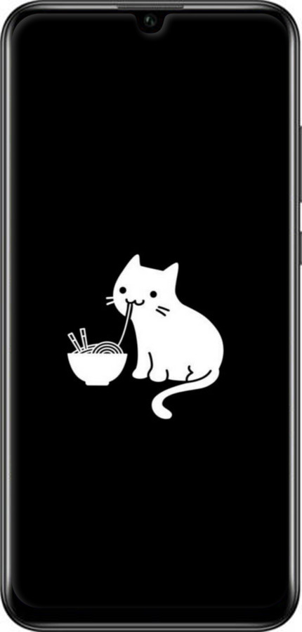 TPU чехол С милым котом на черном фоне для Huawei Honor 20 Lite - 6528b-1832 изображение 