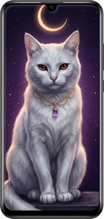 Силіконовий чехол Mystic White Cat Gothic Dark Purple Gold для Huawei Honor 10i - 6805u-1673 изображение 