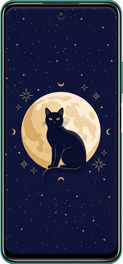 Силиконовый чехол Cute Cat Celestial/Witchy для Huawei Honor 10X Lite - 6787u-2198 изображение 