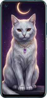 TPU чехол Mystic White Cat Gothic Dark Purple Gold для Huawei Honor 20 Pro - 6805b-1702 изображение 