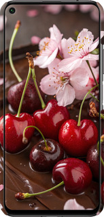 3D пластиковый матовый чехол Вишня в шоколаде для Huawei Nova 5T - 6698m-1833 изображение 