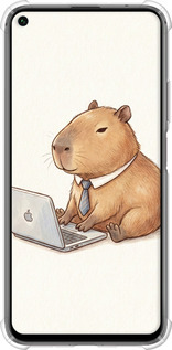 Силіконовий протиударний с посиленими кутами чехол Funny Capybara CEO Working для Huawei Nova 5T - 6777sp-1833 изображение 