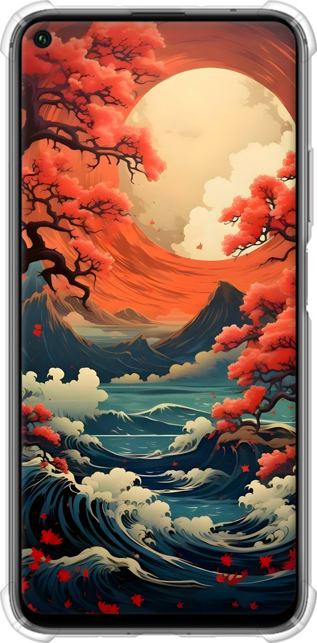 Силикон с усиленными углами чехол Природа японии для Huawei Nova 5T - 6327sp-1833 изображение 