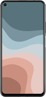 2D пластиковый чехол С синими и розовыми волнами в стиле ретро для Huawei Nova 5T - 6532t-1833 изображение 