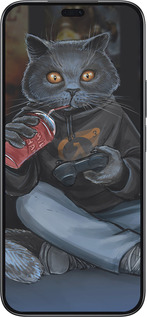 TPU чехол gamer cat для Huawei Honor 200 Lite - 4140b-3728 изображение 