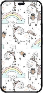 TPU чехол Єдиноріг і кава для Huawei Honor 200 Lite - 4661b-3728 изображение 