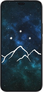 TPU чехол Горы и звезды нарисованы на фоне галактики для Huawei Honor 200 Lite - 6490b-3728 изображение 