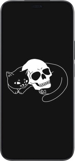 TPU чехол Із зображенням кота та черепа для Huawei Honor 200 Lite - 6491b-3728 изображение 