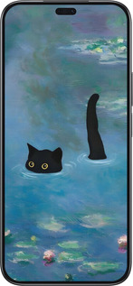 TPU чехол С изображением кота и водяной лилии Monet для Huawei Honor 200 Lite - 6519b-3728 изображение 