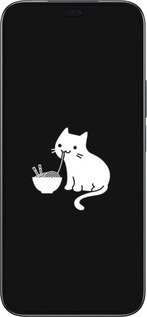 TPU чехол С милым котом на черном фоне для Huawei Honor 200 Lite - 6528b-3728 изображение 