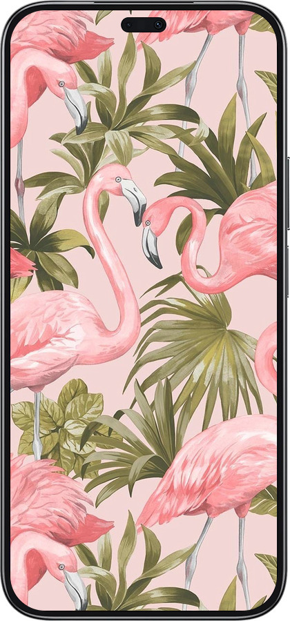TPU чехол фламинго 2 для Huawei Honor 200 Lite - 4360b-3728 изображение 