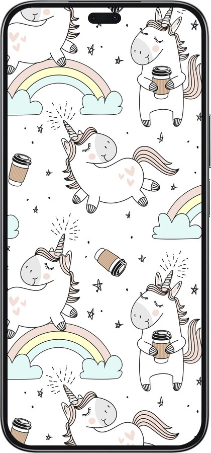 TPU чехол Єдиноріг і кава для Huawei Honor 200 Lite - 4661b-3728 изображение 