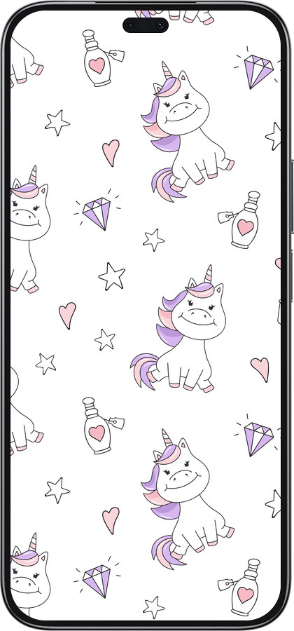 TPU чехол Единорожка v2 для Huawei Honor 200 Lite - 4703b-3728 изображение 