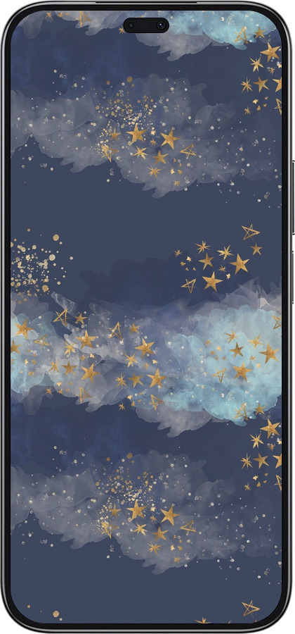TPU чехол Ночь золотые звезды для Huawei Honor 200 Lite - 5421b-3728 изображение 