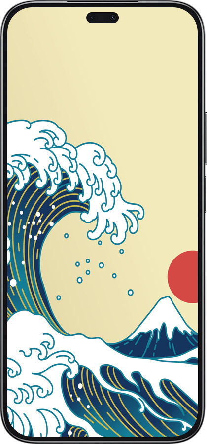 TPU чехол Японские волны для Huawei Honor 200 Lite - 5533b-3728 изображение 