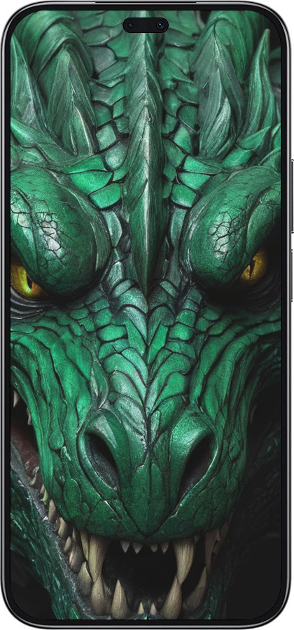 TPU чехол Зелёный дракон v2 для Huawei Honor 200 Lite - 5817b-3728 изображение 
