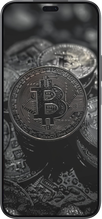 TPU чехол Black Bitcoin для Huawei Honor 200 Lite - 6090b-3728 изображение 
