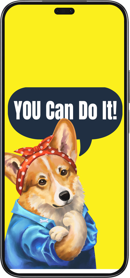 TPU чехол чехол с корги You Can Do It для Huawei Honor 200 Lite - 6184b-3728 изображение 
