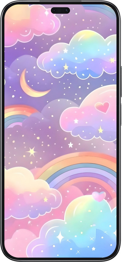 TPU чехол Облака и радуга для Huawei Honor 200 Lite - 6312b-3728 изображение 