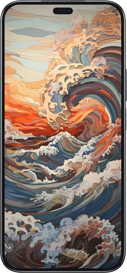 TPU чехол Арт хвилі для Huawei Honor 200 Lite - 6324b-3728 изображение 