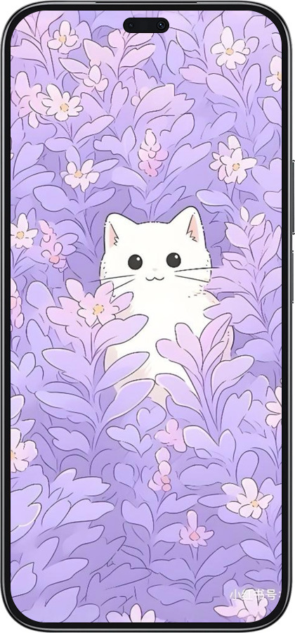 TPU чехол Котик в цветах для Huawei Honor 200 Lite - 6390b-3728 изображение 