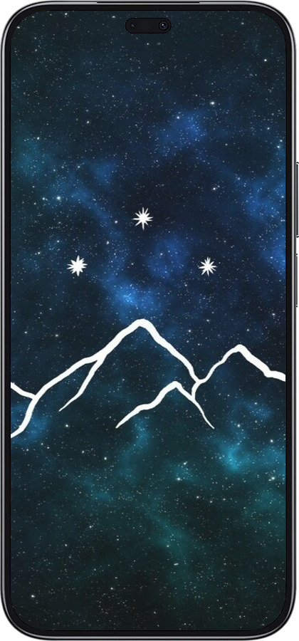 TPU чехол Горы и звезды нарисованы на фоне галактики для Huawei Honor 200 Lite - 6490b-3728 изображение 