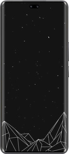 Силиконовый чехол Черно белые абстрактные горы для Huawei Honor 200 Pro - 6437u-3729 изображение 