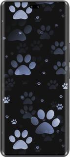 Силіконовий чехол З синіми відбитками лап для Huawei Honor 200 Pro - 6441u-3729 изображение 