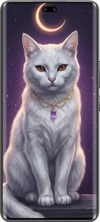 Силиконовый чехол Mystic White Cat Gothic Dark Purple Gold для Huawei Honor 200 Pro - 6805u-3729 изображение 