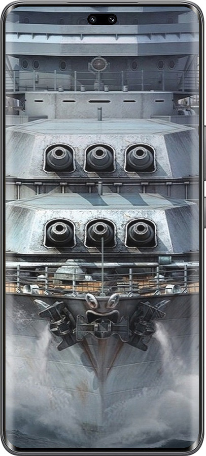 Силиконовый чехол Линкор, world of tanks, wargaming, военный корабль для Huawei Honor 200 Pro - 6453u-3729 изображение 