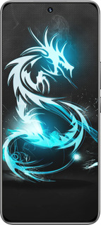 TPU чехол Бело-голубой огненный дракон для Huawei Honor 200 - 113b-3731 изображение 