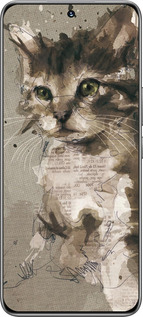 TPU чехол Котёнок из пятен и линий для Huawei Honor 200 - 119b-3731 изображение 