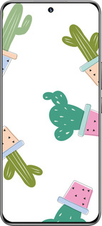 TPU чехол Кактусы в горшочках для Huawei Honor 200 - 3968b-3731 изображение 