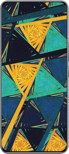 TPU чехол Арт, абстракция, желтый, синий для Huawei Honor 200 - 5382b-3731 изображение 