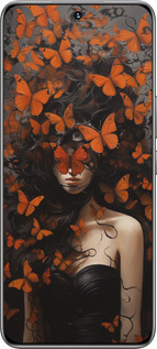 TPU чехол Девушка с оранжевыми бабочками для Huawei Honor 200 - 5941b-3731 изображение 