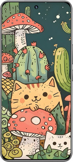 TPU чехол Коты грибы для Huawei Honor 200 - 6321b-3731 изображение 