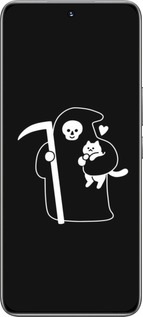 TPU чехол Минималистичный арт: смерть и кошка для Huawei Honor 200 - 6529b-3731 изображение 