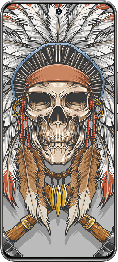TPU чехол Череп индейца для Huawei Honor 200 - 4032b-3731 изображение 