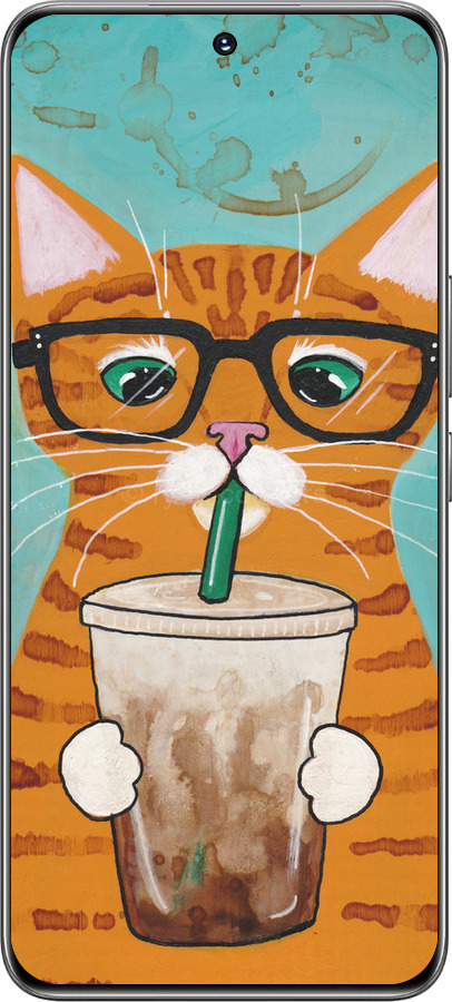 TPU чехол Зеленоглазый кот в очках для Huawei Honor 200 - 4054b-3731 изображение 