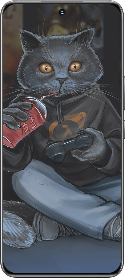 TPU чехол gamer cat для Huawei Honor 200 - 4140b-3731 изображение 