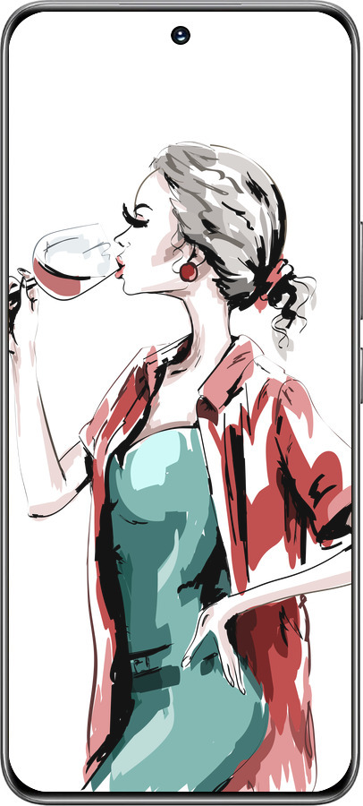 TPU чехол Девушка с бокалом для Huawei Honor 200 - 4662b-3731 изображение 
