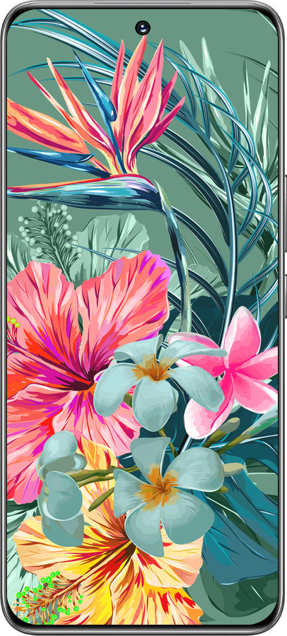 TPU чехол Тропические цветы v1 для Huawei Honor 200 - 4667b-3731 изображение 
