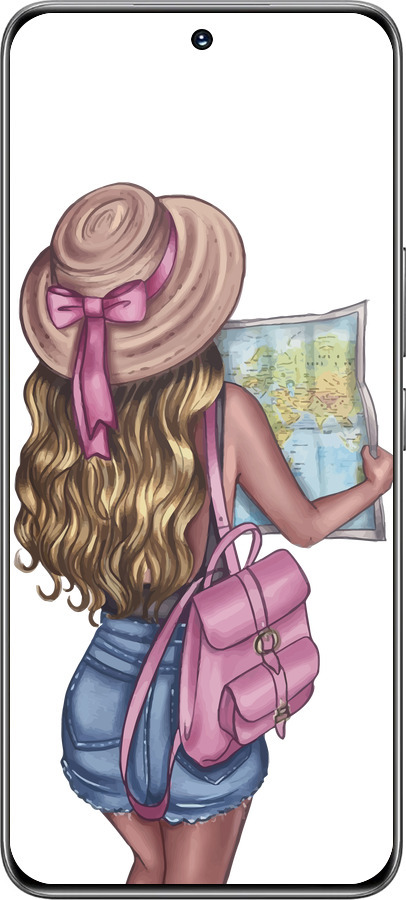 TPU чехол Девушка с картой для Huawei Honor 200 - 4704b-3731 изображение 