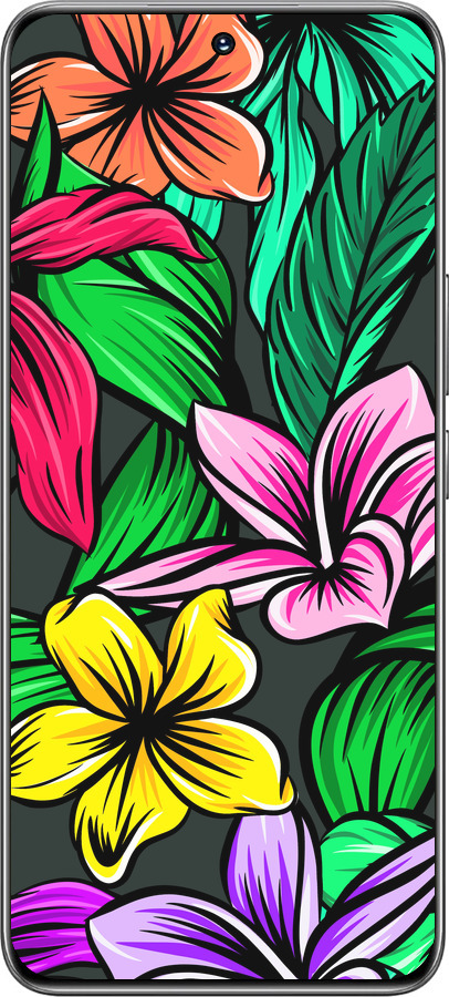 TPU чехол Тропические цветы 1 для Huawei Honor 200 - 4753b-3731 изображение 