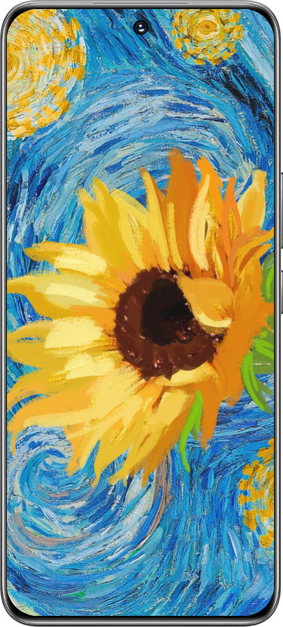 TPU чехол Цветы желто-голубые для Huawei Honor 200 - 5308b-3731 изображение 