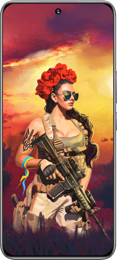 TPU чехол Украинка с оружием для Huawei Honor 200 - 5316b-3731 изображение 