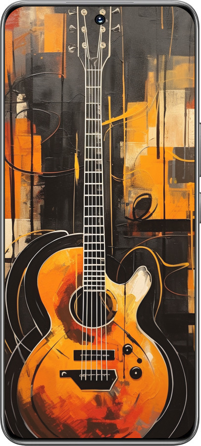 TPU чехол Чехол для телефона Оранжевая Гитара для Huawei Honor 200 - 5934b-3731 изображение 