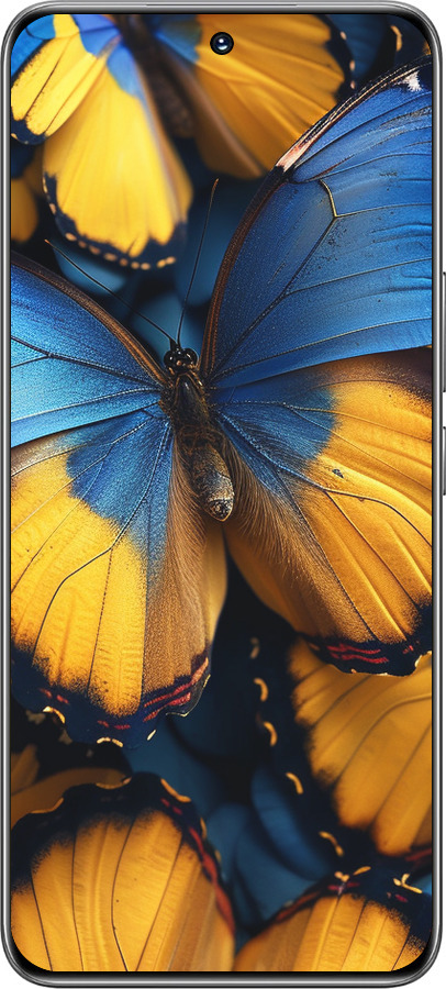 TPU чехол Желто-голубые бабочки для Huawei Honor 200 - 6046b-3731 изображение 