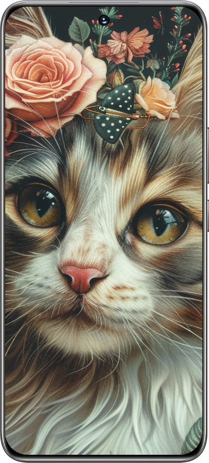 TPU чехол Cats and flowers для Huawei Honor 200 - 6069b-3731 изображение 