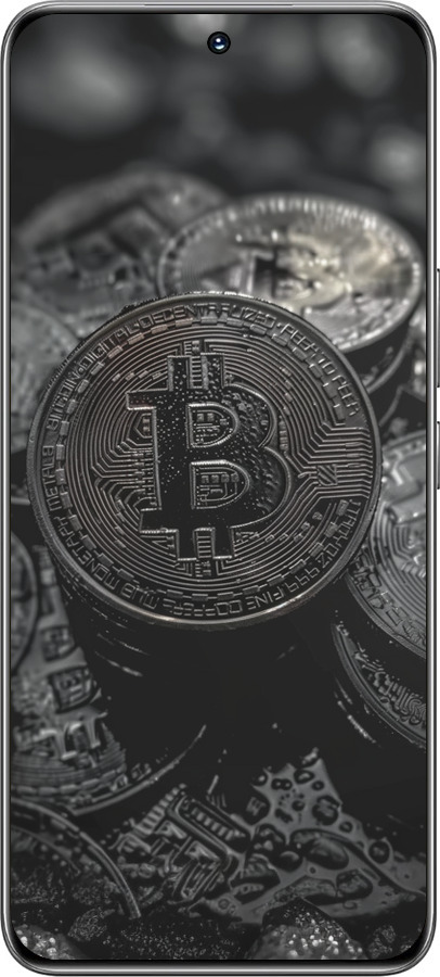 TPU чехол Black Bitcoin для Huawei Honor 200 - 6090b-3731 изображение 